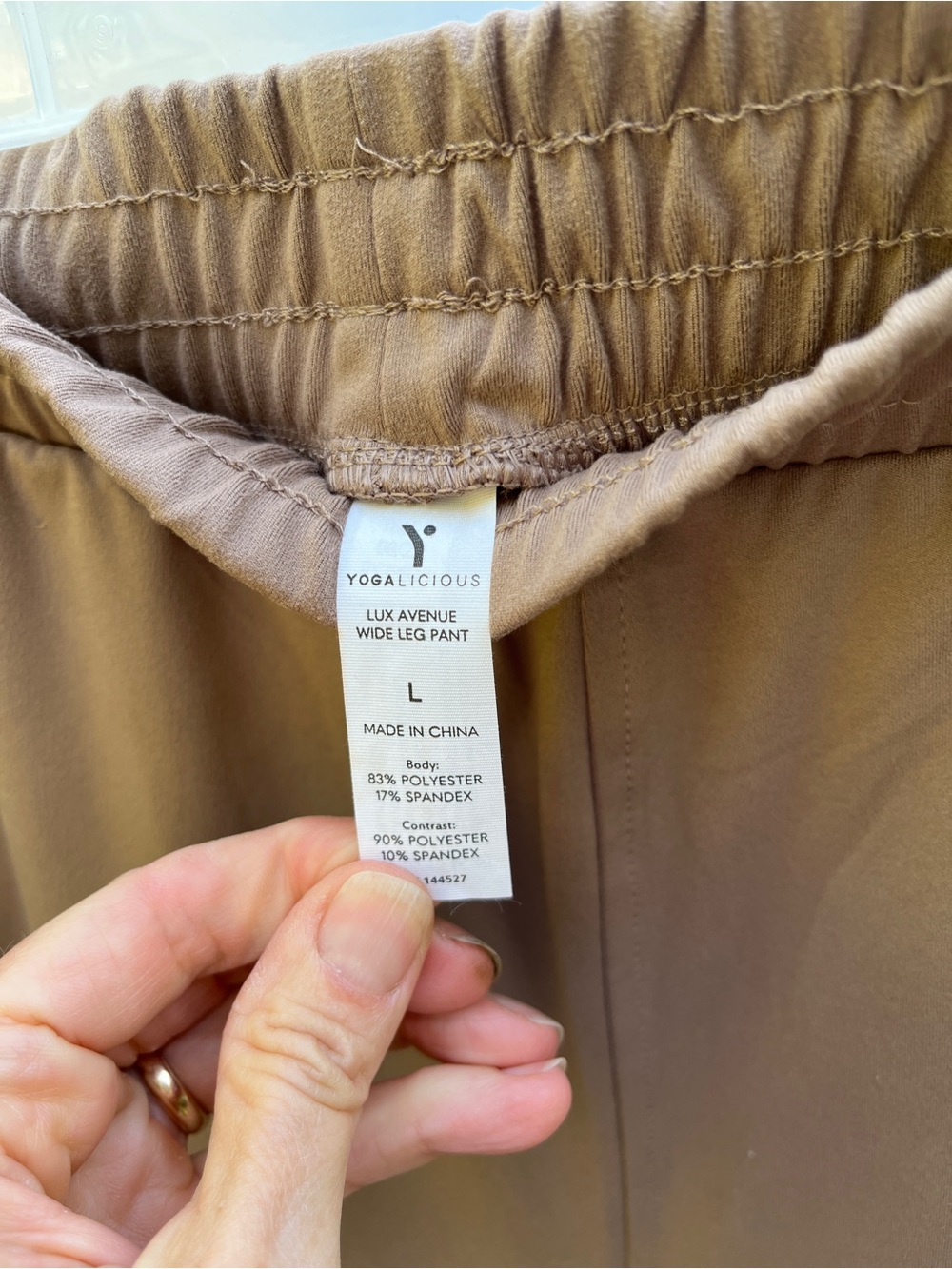 Yogalicious Wide Leg Pants in Taupe Brown